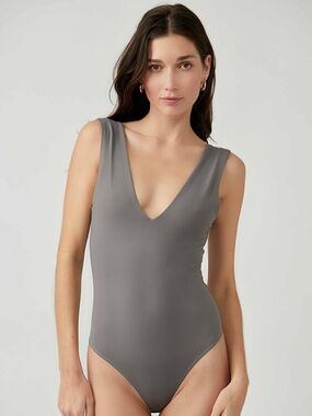 Intimately Free People Keep It Sleek V-Neck Bodysuit - Size M